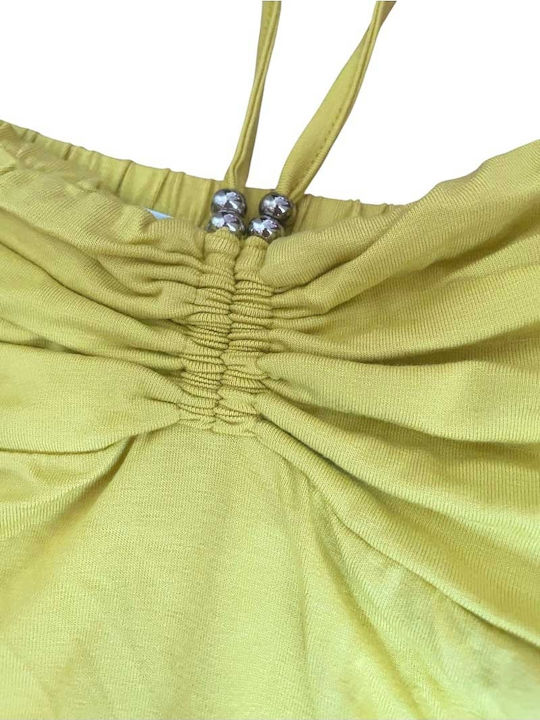 Vamp Women's Mini Dress Beachwear Yellow