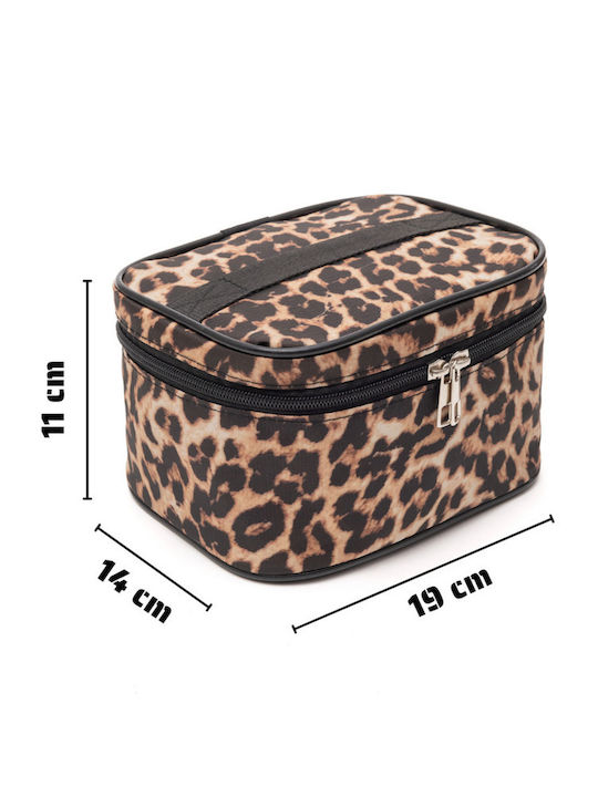 Enpapa Multifunctional Travel Makeup Organization Bag Brown 19x14x11 Cm
