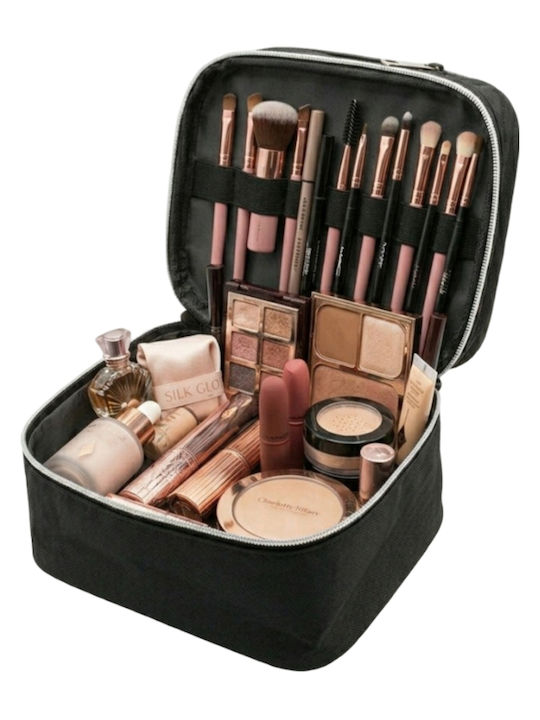 Enpapa Double Layer Large Travel Makeup Bag Functional Cosmetic Organizer Leopard Print Design Enp-016078-v2380