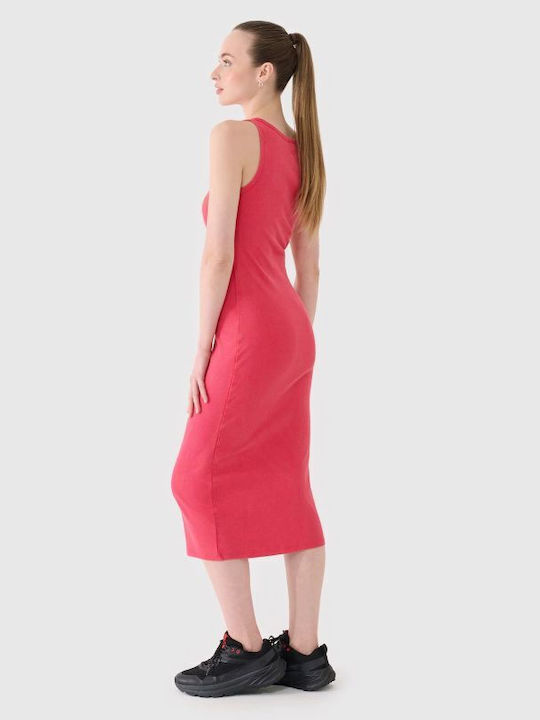 Summer Midi Athletic Sleeveless Beige Dress