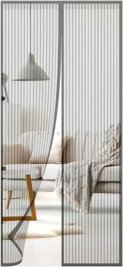 Door Mosquito Net with Magnetic Clasp White 210x120cm