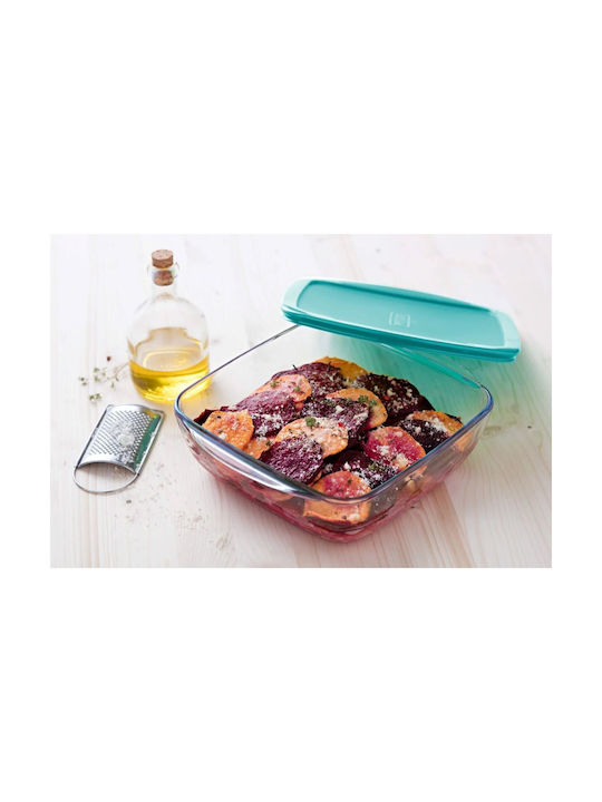 Pyrex Glass Food Container Blue 2.2lt