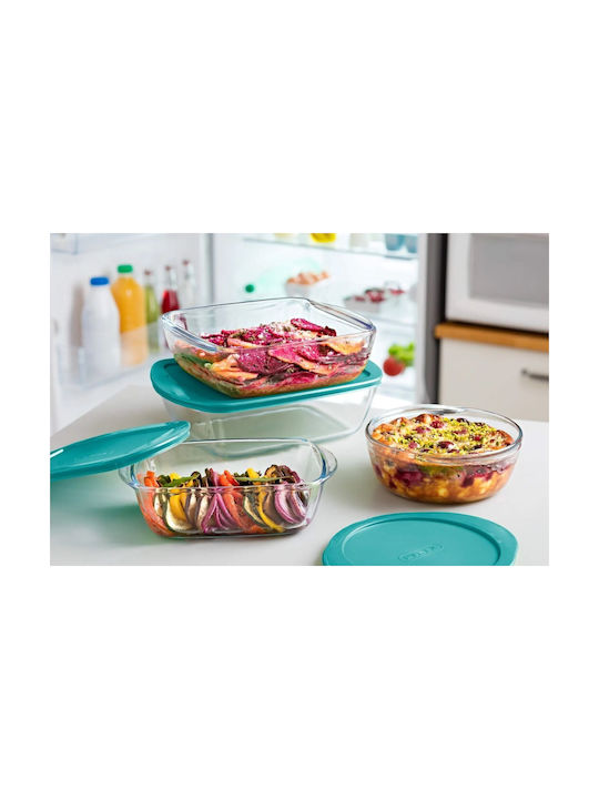 Pyrex Glass Food Container Blue 2.2lt