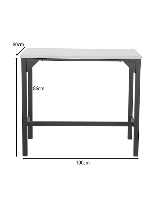 Pakketo Esszimmermöbel-Set mit Bar mit 4 Hockern 100x60cm