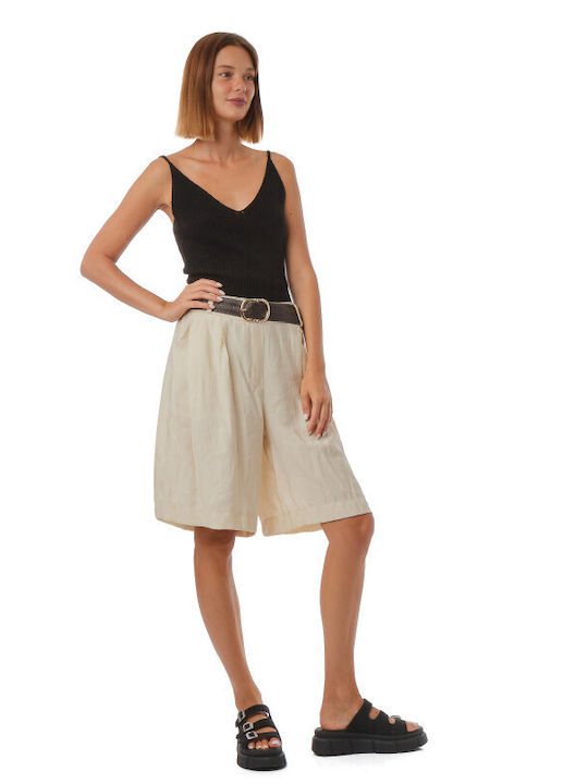 Women's Beige Bermuda