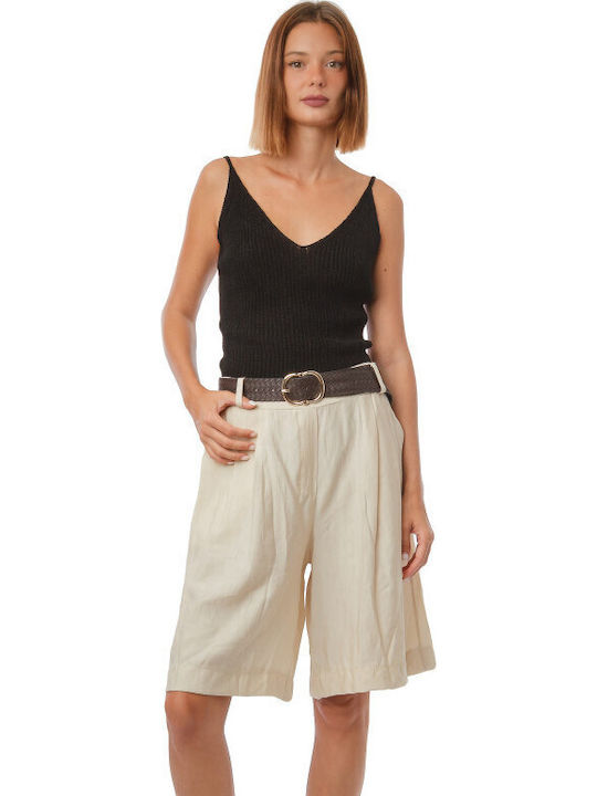 Women's Beige Bermuda