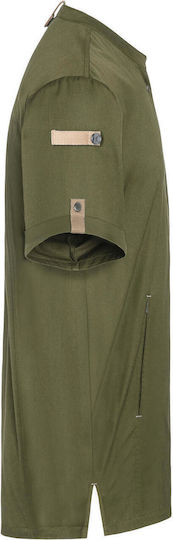 Chef Jacket Short Sleeve Green-generation Karlowsky Jm 36 Moss Green