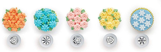Kitchen Craft Метална Накрайник за Сладкарски Кош Металик 3cm 5028250795717
