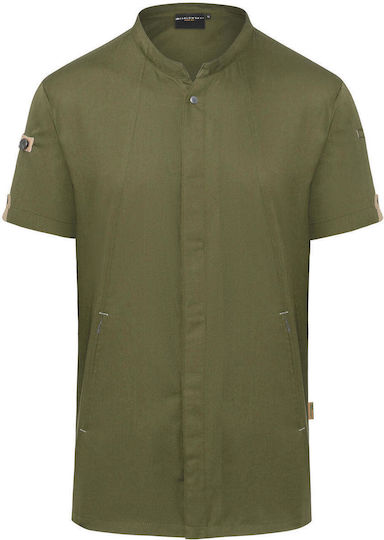 Chef Jacket Short Sleeve Green-generation Karlowsky Jm 36 Moss Green