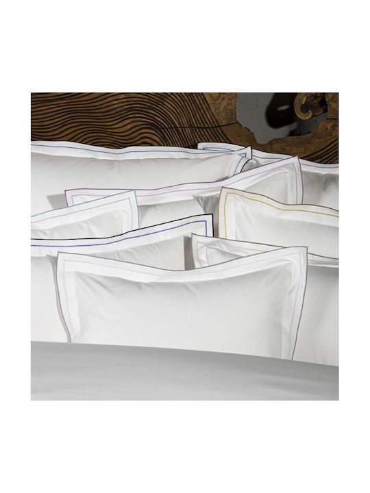 Celso De Lemos Pillowcase with Envelope Cover Gray 50x75cm.