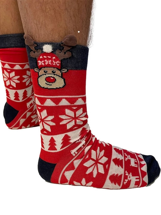 Diwari Men's Christmas Socks Red