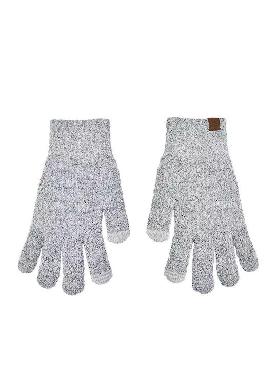 Women's Knitted Touch Gloves Light Grey