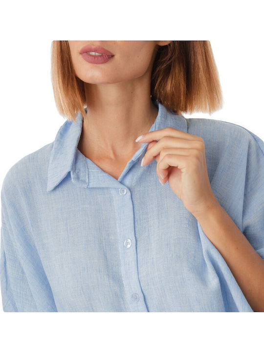 Long Sleeve Women's Shirt Light Blue