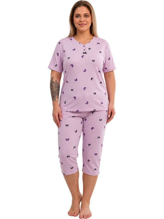 Asel Summer Women's Pajama Kit Lilac