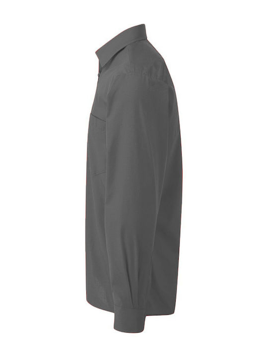 Long Sleeve Shirt in Regular Fit Dark Grey