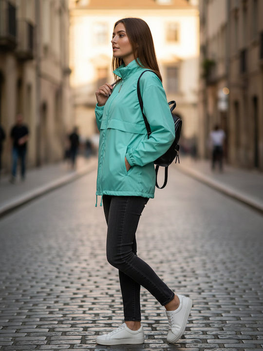 Sirocco Waterproof and Windproof Jacket Pixel Turquoise