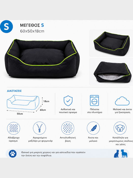 Animal Hundebett Sofa Schwarz 120x110cm