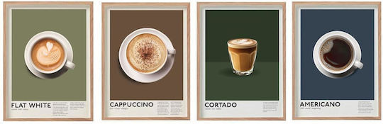 Frame Coffee 4 Designs 30x40cm