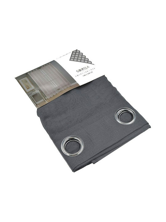 Sidi Home Plast Perdea cu Capse Antracit 140x260cm