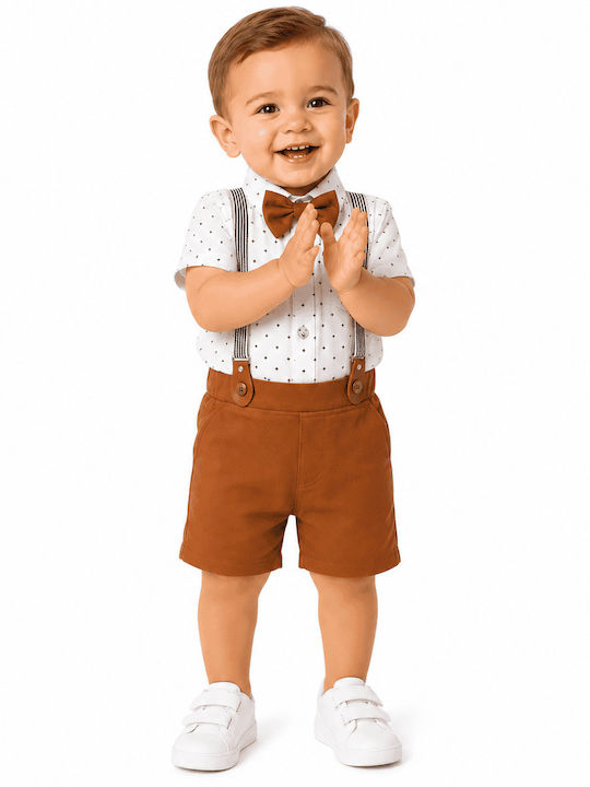 Kids Summer Suit 4 Pieces Brown
