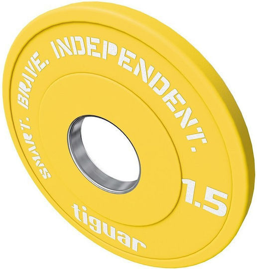 Tiguar Placă De Tip Olimpic Cauciucată 1 x 1.5kg Φ50mm