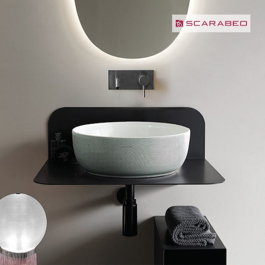 Scarabeo Plana 60 Countertop without Sink L60xW48xH20cm Checkmate Black