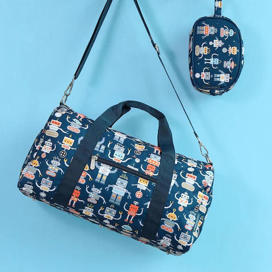 A Little Lovely Company Bag Sack Voyage 26lt Blue Fabric L46xW22.5xH25cm