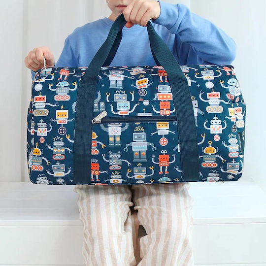 A Little Lovely Company Bag Sack Voyage 26lt Blue Fabric L46xW22.5xH25cm