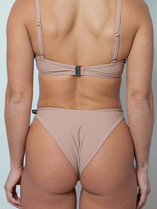Bikinihosen Slip Dunkel Nude
