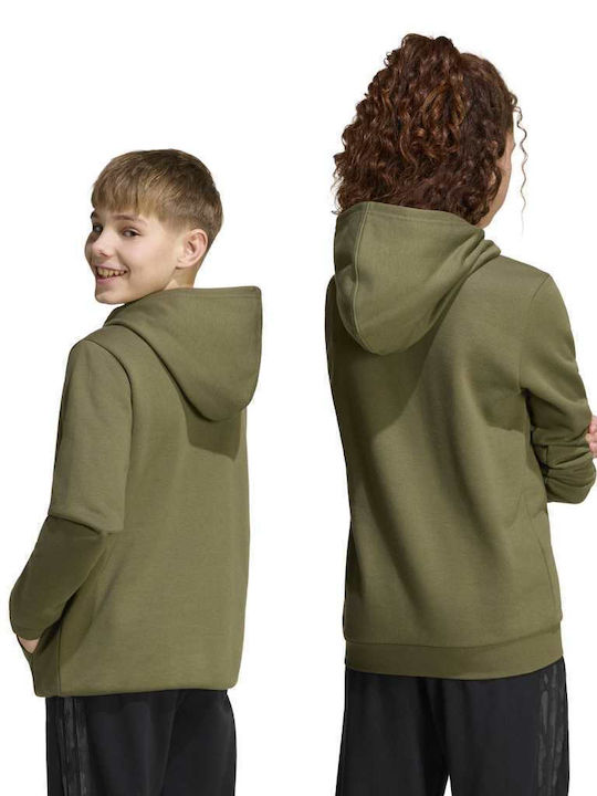 Полар Детски Суичър с Качулка Каки Camo Graphic