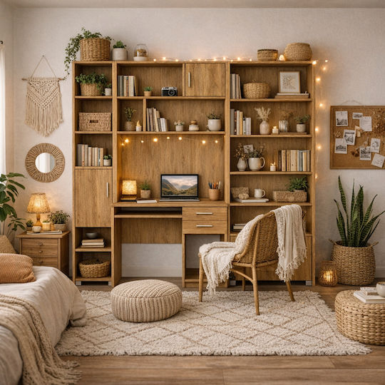 Kids Wooden Bookcase No 13 Brown 40x30x180cm