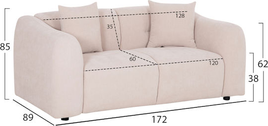 Junoa Διθέσιος Καναπές Εκρου 172x89x74εκ.