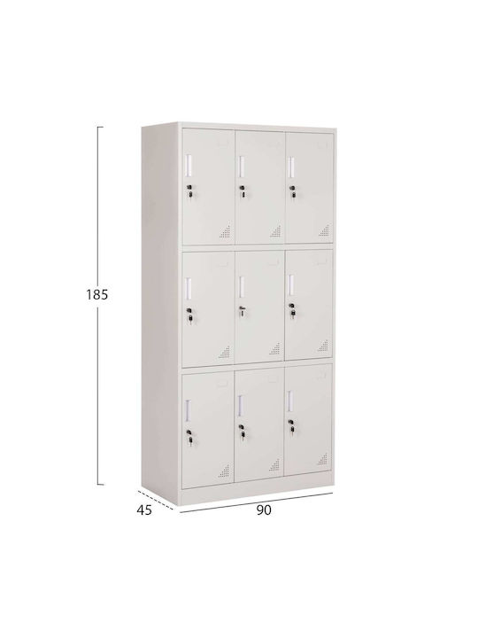 Шкаф Malmoe Метал 90x40x185бр
