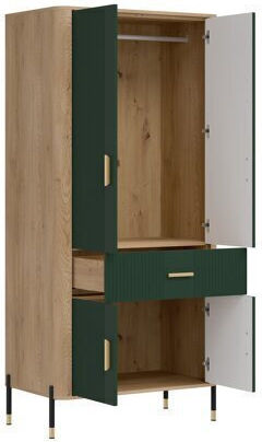 Flosora 133 Δίφυλλη Ντουλάπα με Καθρέπτη 93x57x197cm Flosora 133 Δίφυλλη Ντουλάπα με Καθρέπτη 93x57x197cm