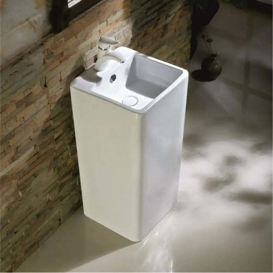 Inter Ceramic ICC 4183 Chiuvetă de Podea Porțelan 41x41x83cm Alb