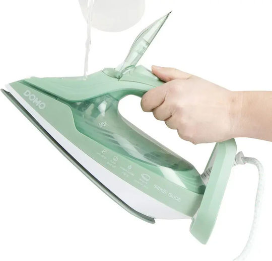 Domo Fier de Călcat cu Aburi 2830W cu Talpă Ceramică și Debit Continu de Abur 50g/min