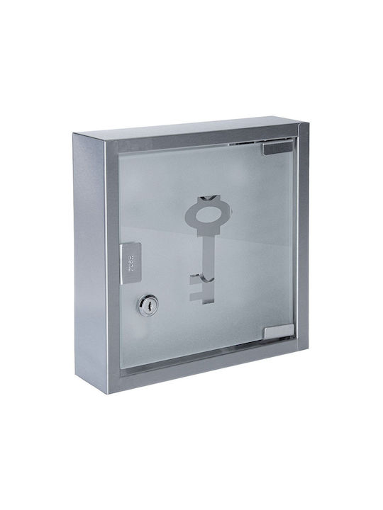 Sidirela Metallic Wall Key Hooks 8 Hooks With Lock E-1059 25x6x25cm