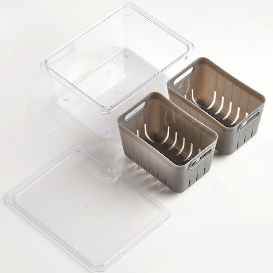 Zeller Recipient Închis Organizatoare Pentru Frigider De Uz General 22.5x17.5x10cm