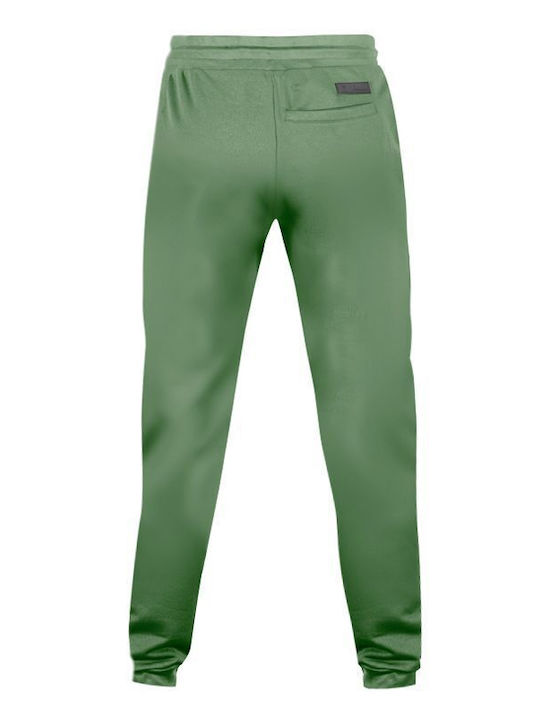 Pantaloni de trening lucioși Green/black