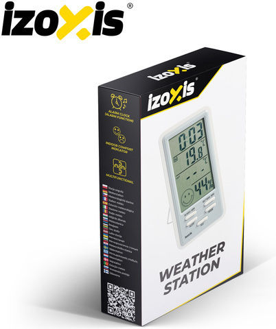 Izoxis 19374 Kabellose Wetterstation Digital Tischplatte Silber
