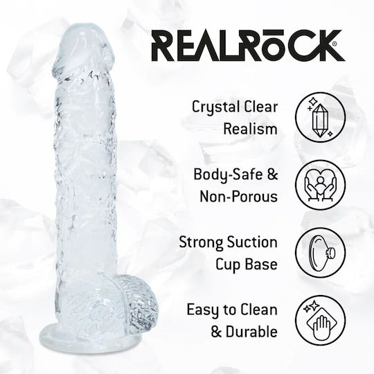 Shots Realistisches Dildo mit Hoden Transparent