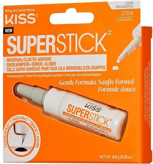 Kiss Superstick Individual Cluster Lash Adhesive Eyelash Clear Glue 6.5g
