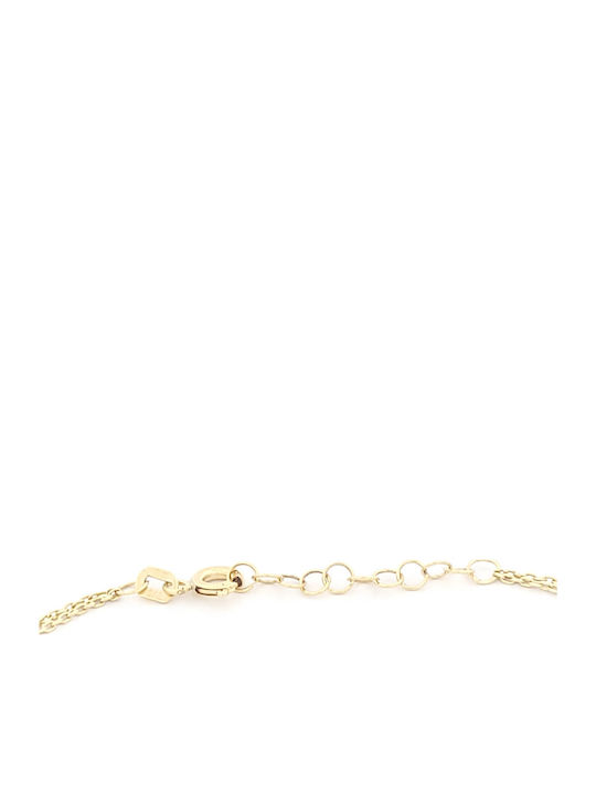 9K Gold Anklet with Zircon 21cm