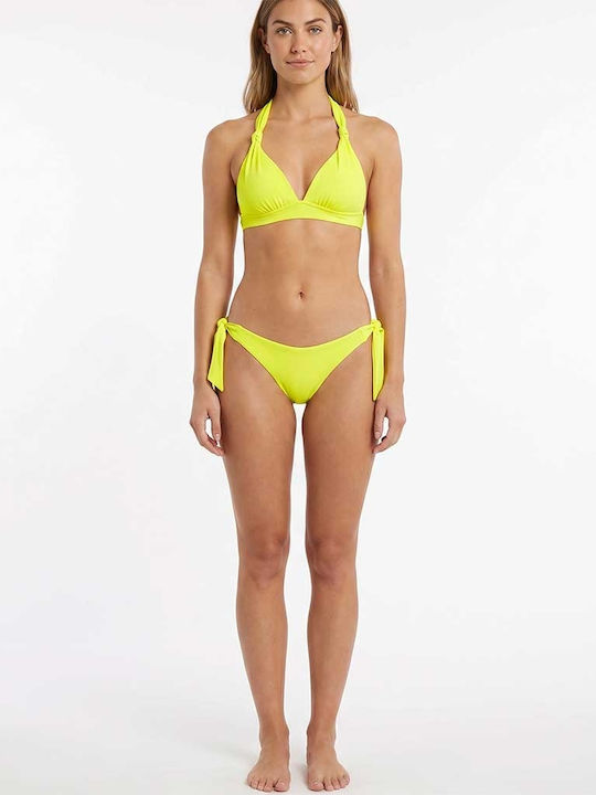 Bikini Τριγωνάκι με Ενίσχυση Φλούο Κίτρινο