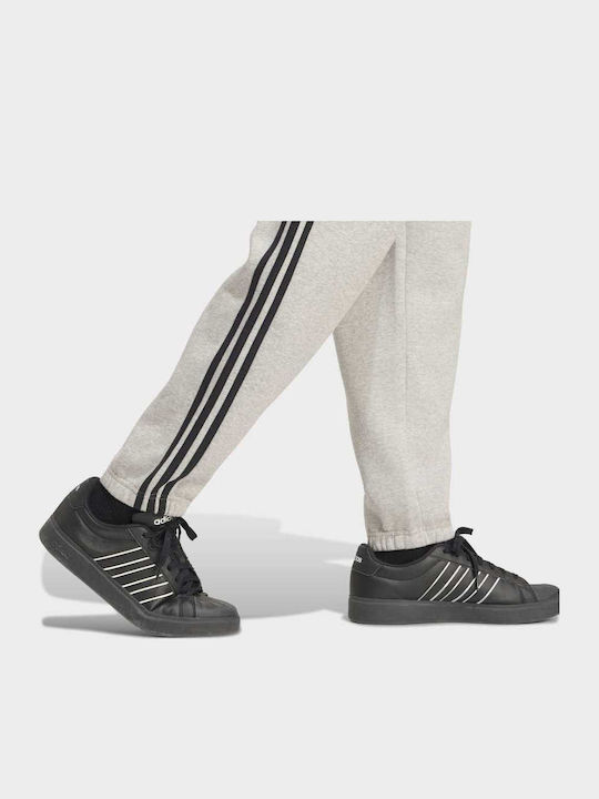 Essentials 3-Streifen Herren-Sweatpants mit Elastikbündchen Grau