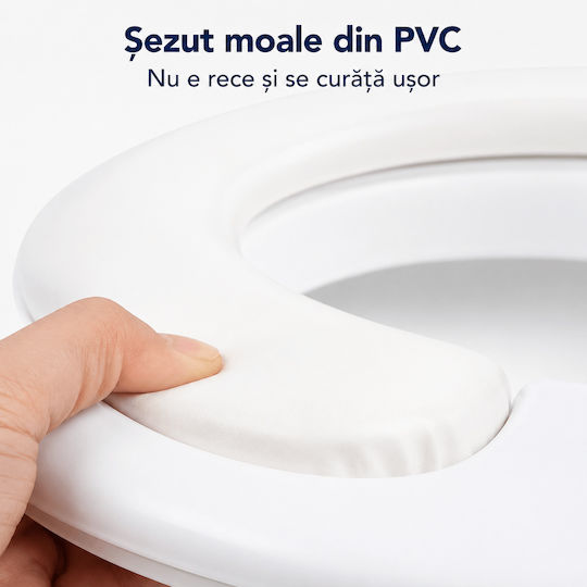 Kidizi Scaun De Toaletă Pentru Copii Mic Alb Cu Mânere