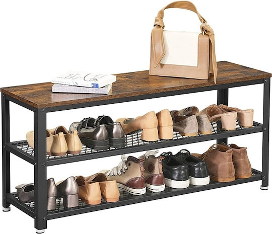 Metallische Schuhorganisatoren Mit 2 Regalen Schwarz 100x30x45cm LBS078B01 Metallische Schuhorganisatoren Mit 2 Regalen Schwarz 100x30x45cm LBS078B01