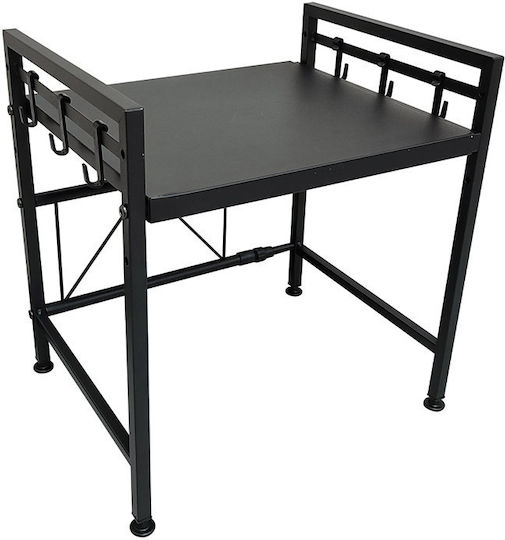 Shally Dogan Metallische Basis für Mikrowelle 60x32x43,5cm Schwarze