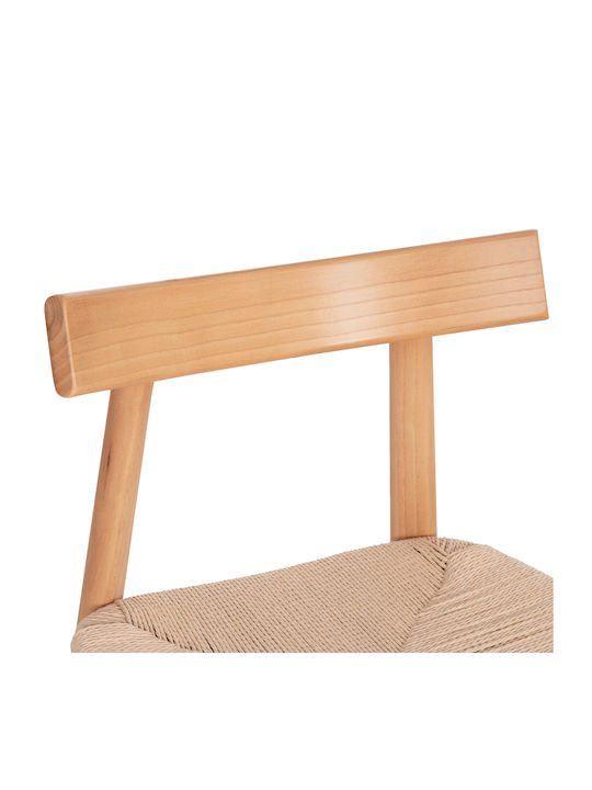Gummi-Holz Ess- und Küchenstühle Holz Natur 2 Stück 51x55x74cm