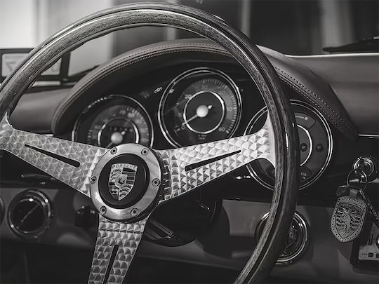 Poster Porsche Classic Cockpit Cr054 40cm X 50cm Ramă Din Lemn Neagră